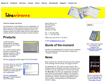 Tablet Screenshot of ideasciences.com